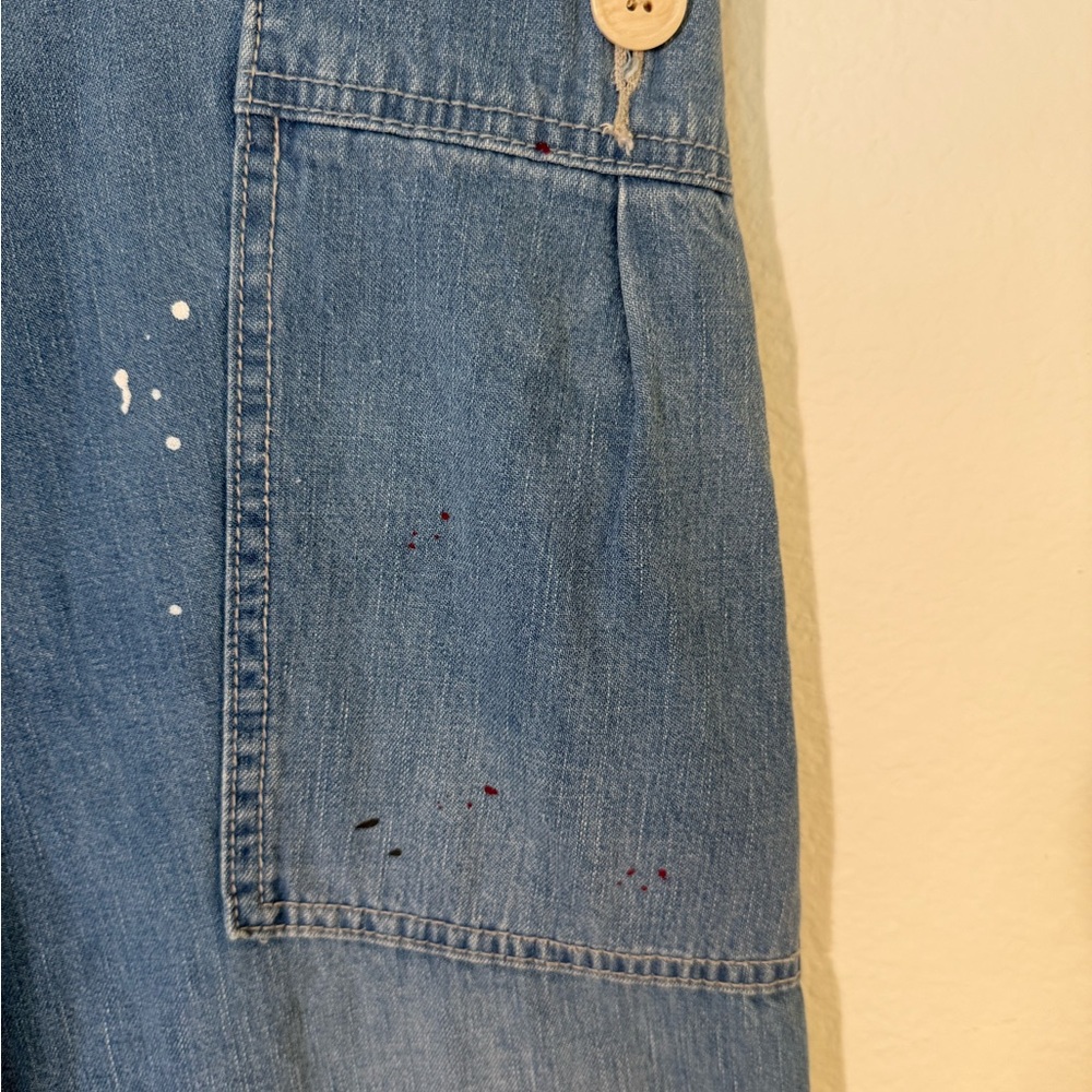 Free People High Rise 80s retro paint splatter Petaluma Denim Jeans. - Picture 10 of 12